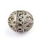 TheBeadChest Artisanal Fancy Silver Berber Bead 32x29mm Morocco African Oval White Metal Large Hole 27 x 24mm Handmade
